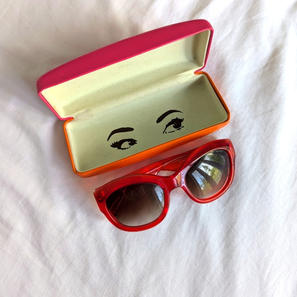 Orange Kate Spade Sunglasses with Case